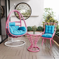 HKM-300179 Outdoor Rattan Swing Pod Double Seater Chair for Garden or Patio