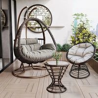 HKM-300179 Outdoor Rattan Swing Pod Double Seater Chair for Garden or Patio
