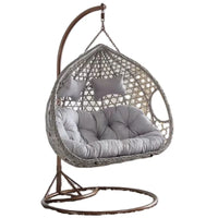 HKM-300179 Outdoor Rattan Swing Pod Double Seater Chair for Garden or Patio