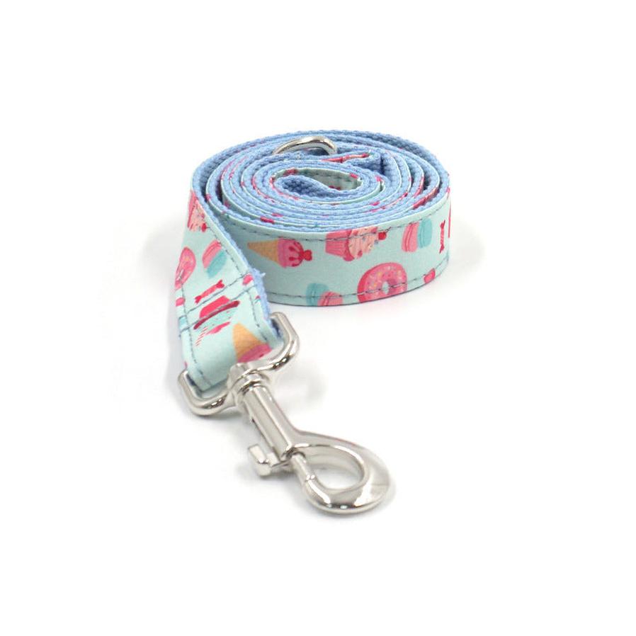 HKM-300179 Pet Collar and Leash Set with Bow ¨C Macaron Color, Adjustable Sizes XS to XL