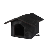 HKM-3002429 Outdoor Waterproof Foldable Cat House - Removable & Washable Pet Nest in Black and Camouflage