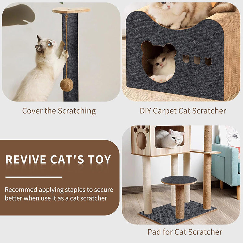 HKM-3002557 Self-Adhesive Cat Carpet Mat for Scratching and Comfort in Small and Large Sizes