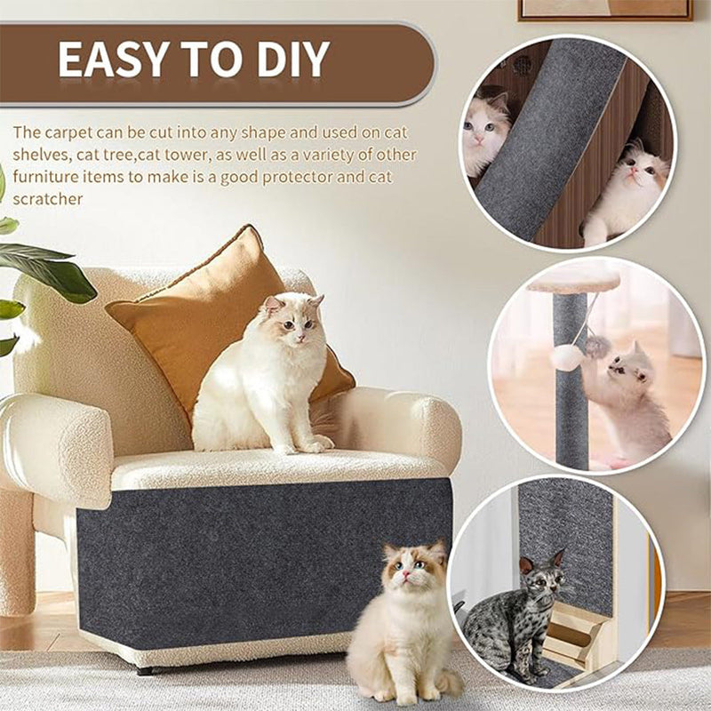 HKM-3002557 Self-Adhesive Cat Carpet Mat for Scratching and Comfort in Small and Large Sizes
