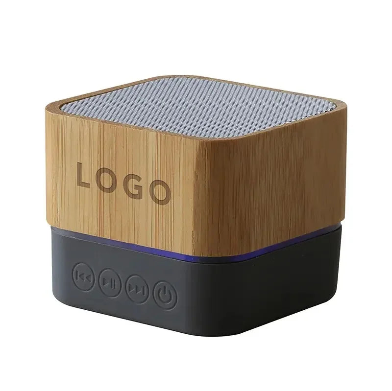 HKM-300307 Bamboo Wood Portable Bluetooth Speaker for Outdoor Travel and Camping