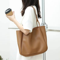HKM-300371 Soft Leather One Shoulder Messenger Bag - Casual Retro Design in Various Colours