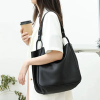 HKM-300371 Soft Leather One Shoulder Messenger Bag - Casual Retro Design in Various Colours