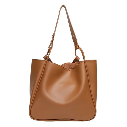 HKM-300371 Soft Leather One Shoulder Messenger Bag - Casual Retro Design in Various Colours