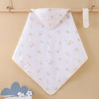 HKM-300627 Cozy Cotton Animal Print Quilt - Secret Garden Bunny Design, 90x90cm