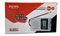 HKM-300627 Portable FM/AM Radio Player for Seniors - Mono Channel, Built-in Speaker, Silver Gray Finish