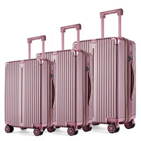 HKM-300691 Travel Luggage Set of 3 – Durable 4-Wheel Carry-On Suitcases Ideal for All Journeys