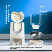 HKM-3007933 Smart Wifi Enabled Pet Feeder and Water Dispenser - 2.6L Stainless Steel and Ceramic Options