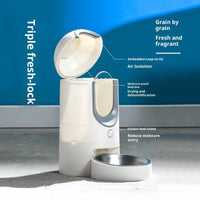 HKM-3007933 Smart Wifi Enabled Pet Feeder and Water Dispenser - 2.6L Stainless Steel and Ceramic Options