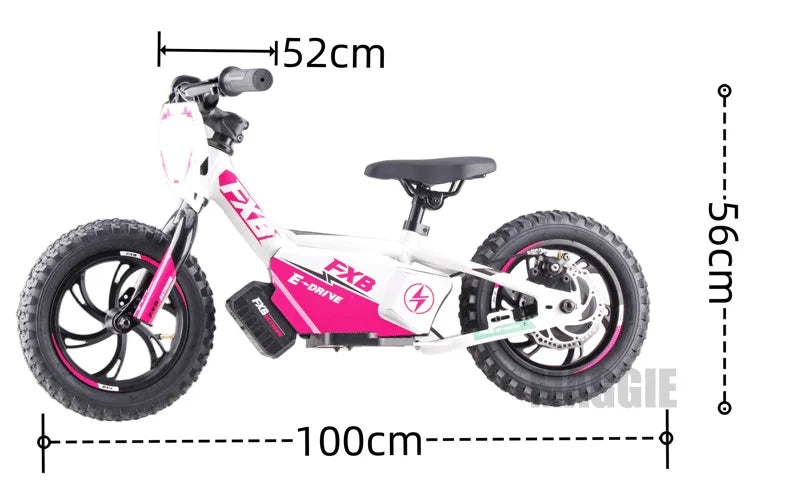 HKM-300883 12-Inch Electric Balance Bike for Kids, 250W 36V, Lightweight Aluminum Frame, Disc Brake, 22km/h Max Speed