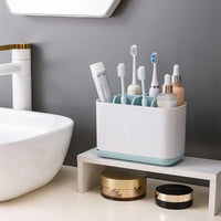 HKM-300883 Detachable Bathroom and Kitchen Countertop Storage Caddy with Adjustable Dividers and Anti-Slip Base