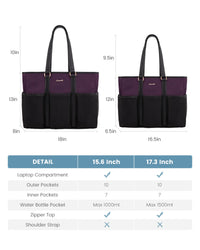 HKM-301011 Professional Multi-Pocket Laptop Tote Bag for Daily Use and Diaper Essentials