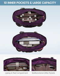 HKM-301011 Professional Multi-Pocket Laptop Tote Bag for Daily Use and Diaper Essentials
