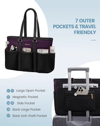 HKM-301011 Professional Multi-Pocket Laptop Tote Bag for Daily Use and Diaper Essentials