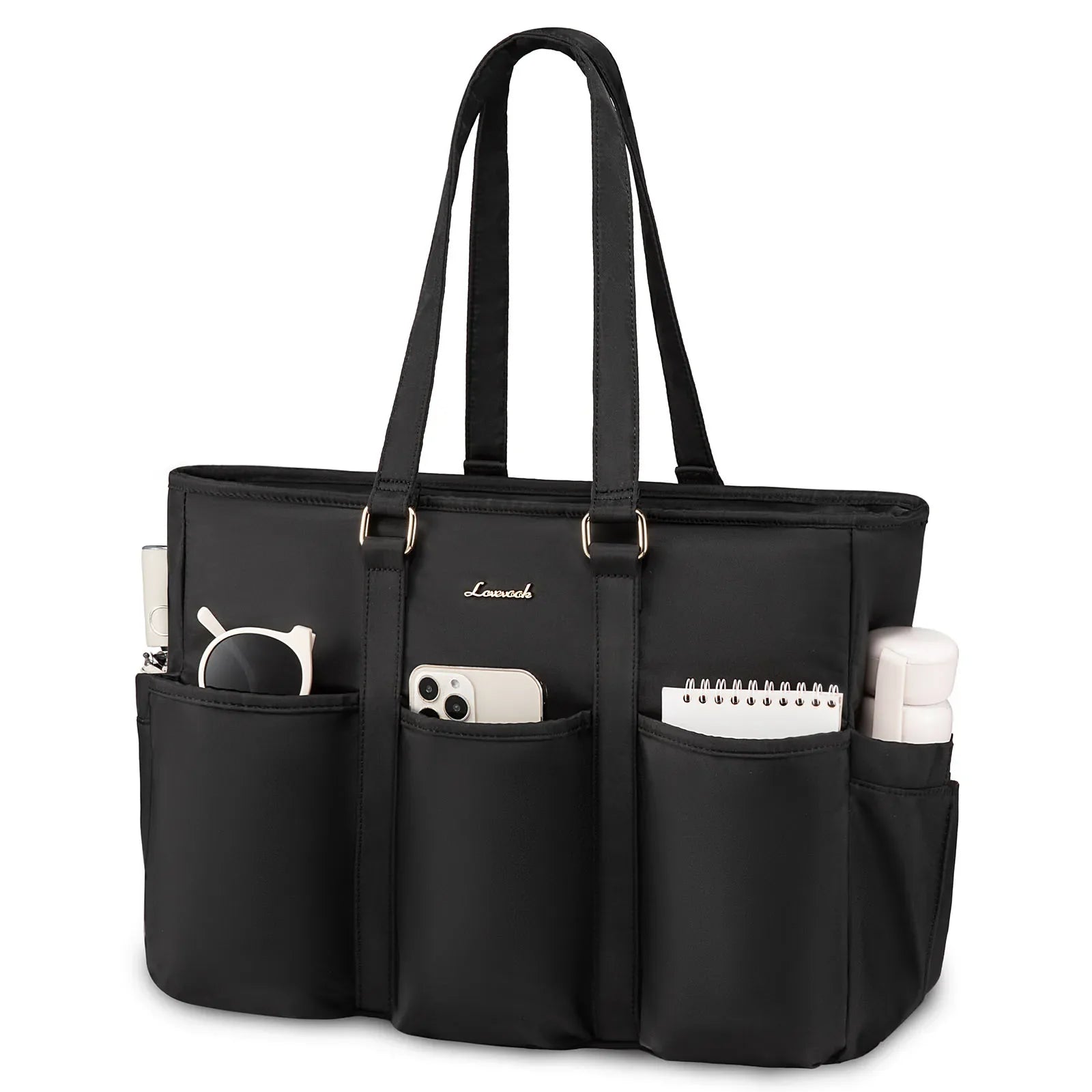 HKM-301011 Professional Multi-Pocket Laptop Tote Bag for Daily Use and Diaper Essentials