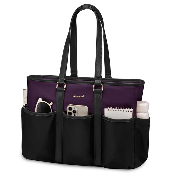 HKM-301011 Professional Multi-Pocket Laptop Tote Bag for Daily Use and Diaper Essentials