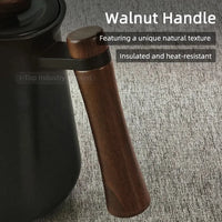 HKM-301075 304 Stainless Steel Hexagonal Design Pour Over Coffee Kettle with Slender Spout