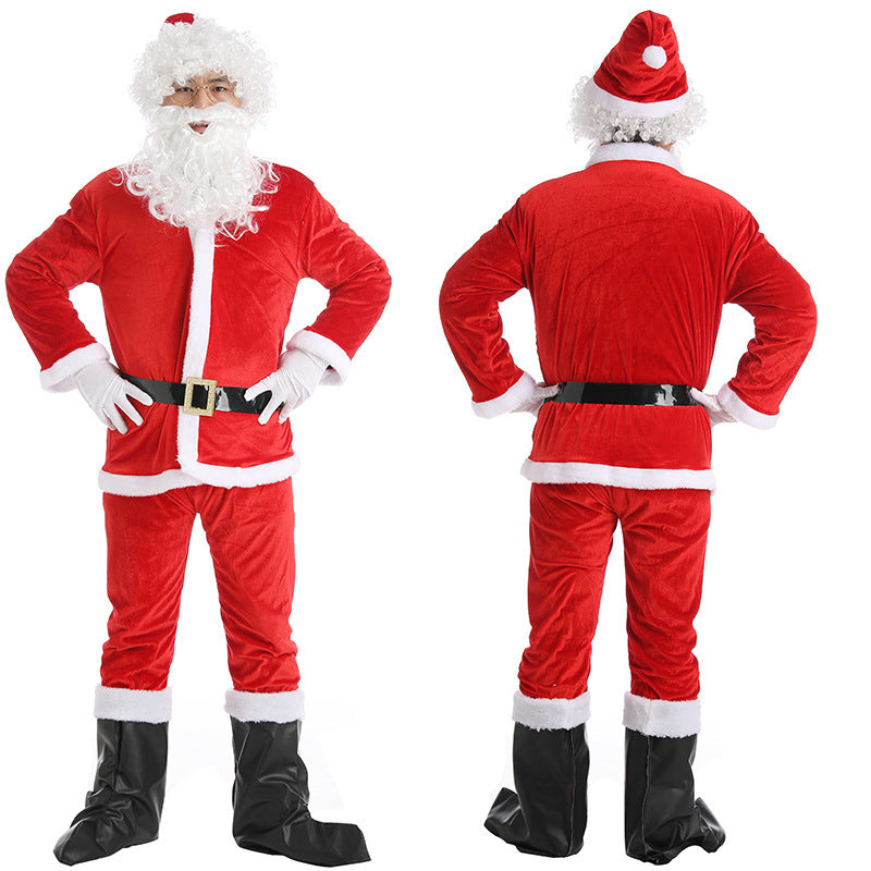 HKM-301075 Santa Claus Costume Set for Men and Women – 5 to 10 Piece Options in Polyester Fiber
