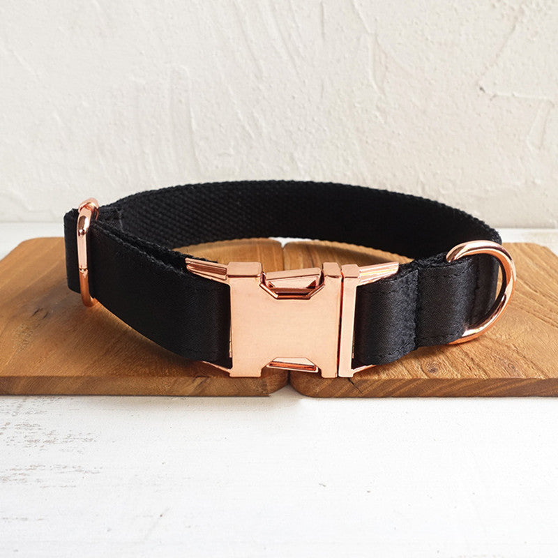 HKM-3011901 Durable Polyester Black Dog Collar for Everyday Use