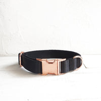 HKM-3011901 Durable Polyester Black Dog Collar for Everyday Use