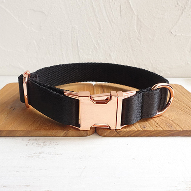 HKM-3011901 Durable Polyester Black Dog Collar for Everyday Use
