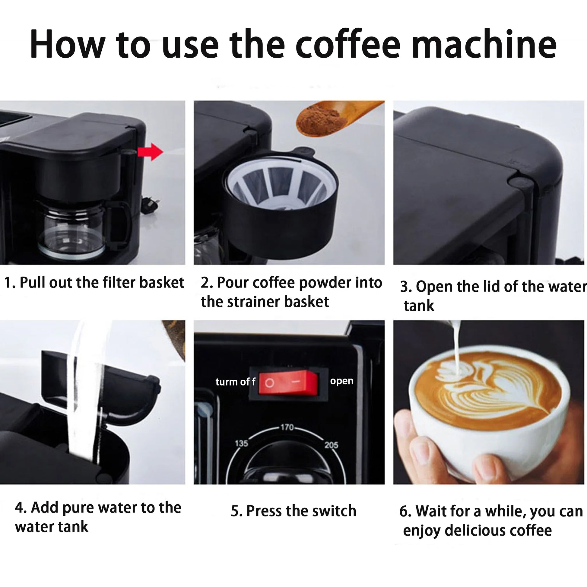 HKM-301203 3-in-1 Electric Breakfast Machine with Oven, Coffee Maker, and Toaster Oven