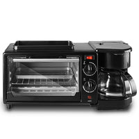 HKM-301203 3-in-1 Electric Breakfast Machine with Oven, Coffee Maker, and Toaster Oven