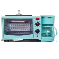 HKM-301203 3-in-1 Electric Breakfast Machine with Oven, Coffee Maker, and Toaster Oven