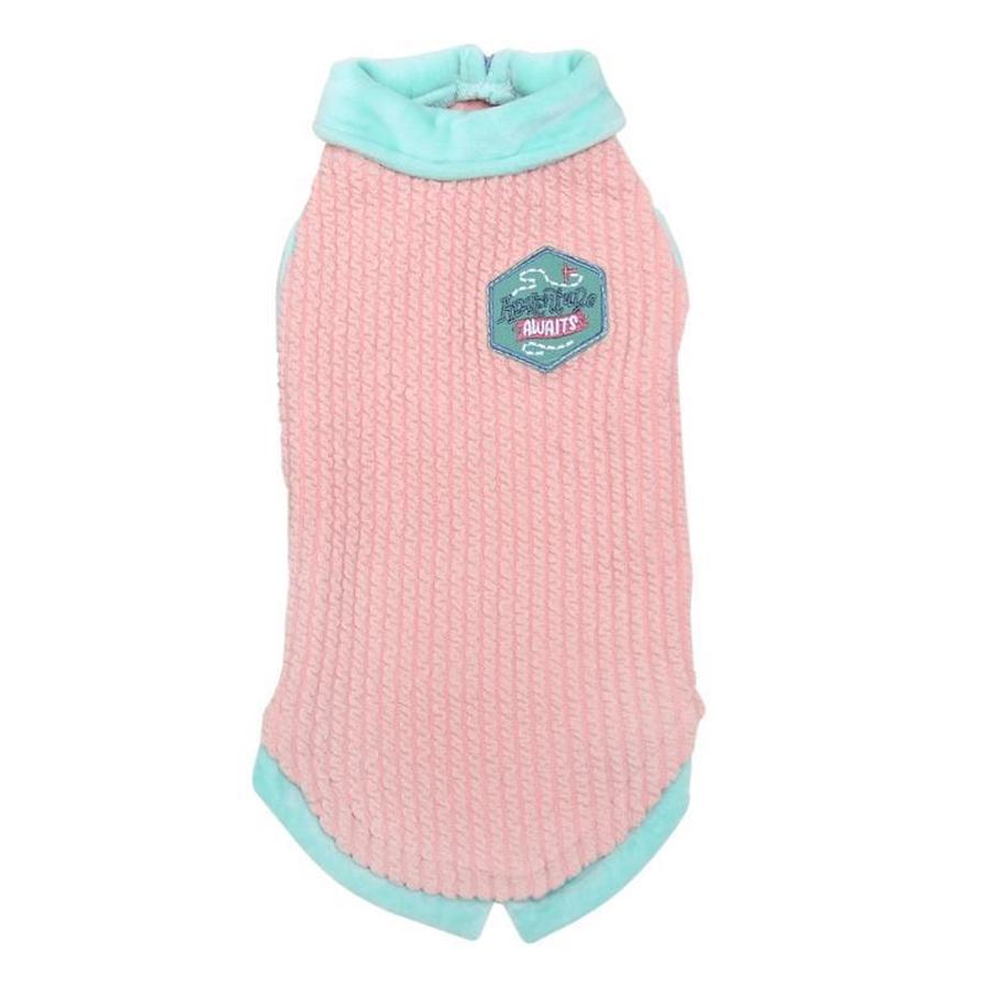 HKM-301203 Wool Clothes for Hairless Cats - Autumn & Winter Two-Legged Apparel in Blue and Pink Edges, Sizes XS to XL