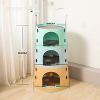HKM-3013181 Cat Climbing Frame with Integrated Multi-Chamber Design for Play and Sleep