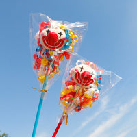 HKM-3014717 Clown Cat Tickling Stick with Dolls and Bells for Interactive Play