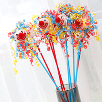 HKM-3014717 Clown Cat Tickling Stick with Dolls and Bells for Interactive Play