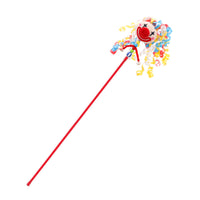 HKM-3014717 Clown Cat Tickling Stick with Dolls and Bells for Interactive Play