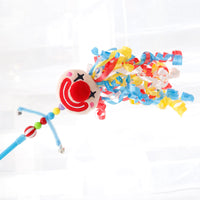 HKM-3014717 Clown Cat Tickling Stick with Dolls and Bells for Interactive Play