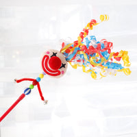 HKM-3014717 Clown Cat Tickling Stick with Dolls and Bells for Interactive Play