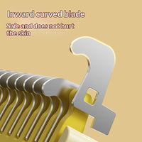 HKM-3015485 Pet Knot-Untangling Comb for Dogs and Cats - Durable ABS Plastic and Stainless Steel, Available in Green and Yellow