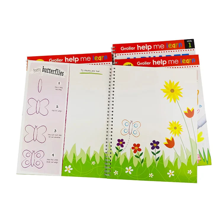 HKM-301587 Custom Spiral Bound Wipe Clean Board Book for Children's Learning