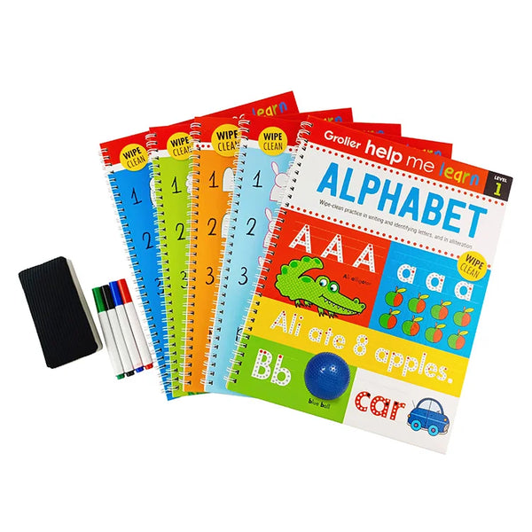 HKM-301587 Custom Spiral Bound Wipe Clean Board Book for Children's Learning