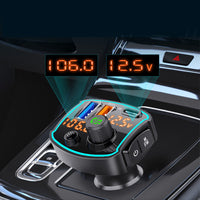 HKM-301651 Fast Charging Dual Screen FM Car MP3 Bluetooth Player with U-disk Audio Support