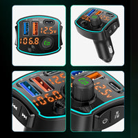 HKM-301651 Fast Charging Dual Screen FM Car MP3 Bluetooth Player with U-disk Audio Support