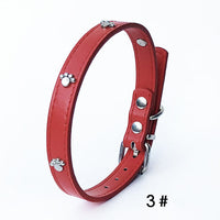 HKM-3017661 Pack of 10 Colorful 1.5in Adjustable PU Leather Dog Collars with Pendant Bells