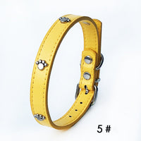HKM-3017661 Pack of 10 Colorful 1.5in Adjustable PU Leather Dog Collars with Pendant Bells