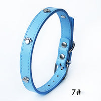 HKM-3017661 Pack of 10 Colorful 1.5in Adjustable PU Leather Dog Collars with Pendant Bells