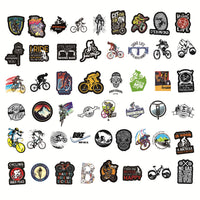 HKM-301779 Bicycle Doodle Stickers - Self-Adhesive Collection of 50 Custom Bicycle Designs