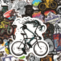 HKM-301779 Bicycle Doodle Stickers - Self-Adhesive Collection of 50 Custom Bicycle Designs