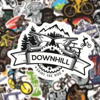 HKM-301779 Bicycle Doodle Stickers - Self-Adhesive Collection of 50 Custom Bicycle Designs