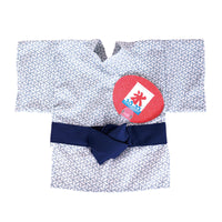 HKM-3018045 Cyan Orange Yukata Kimono for Pets - Comfortable Spring & Summer Wear